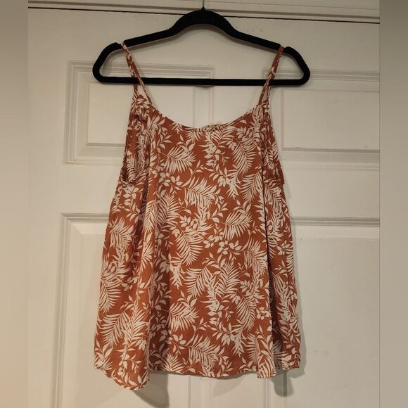 Swret Wanderer Orange and white tropical print tank XL - Picture 3 of 3